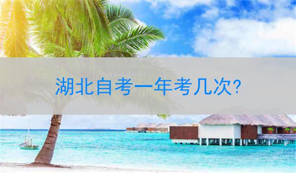 湖北自考一年考几次?