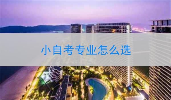 小自考专业怎么选