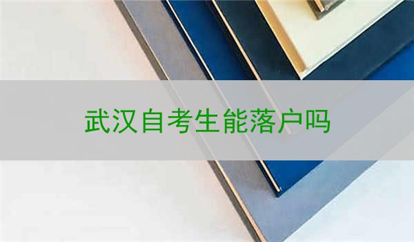 武汉自考生能落户吗