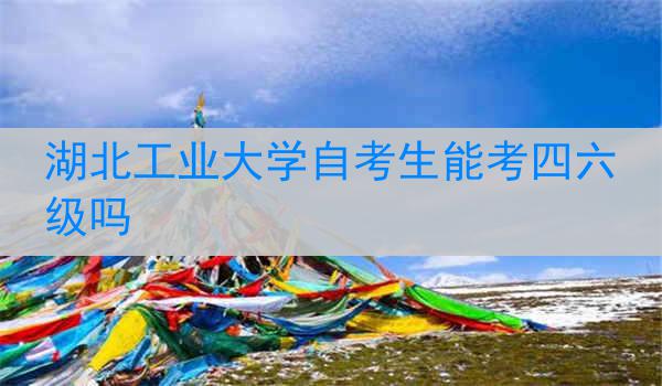 湖北工业大学自考生能考四六级吗