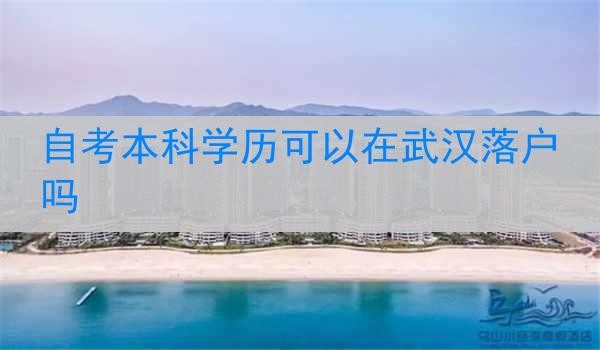 自考本科学历可以在武汉落户吗