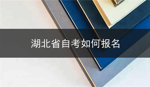 湖北省自考如何报名
