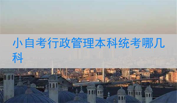 小自考行政管理本科统考哪几科