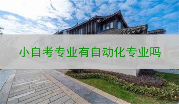 小自考专业有自动化专业吗