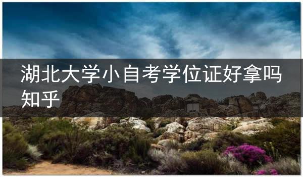 湖北大学小自考学位证好拿吗知乎