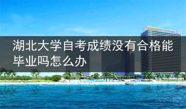 湖北大学自考成绩没有合格能毕业吗怎么办