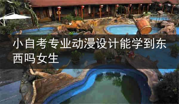 小自考专业动漫设计能学到东西吗女生