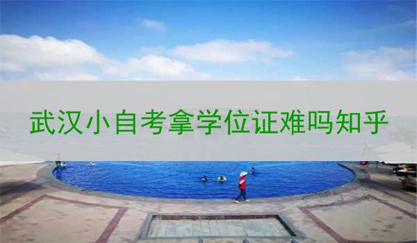 武汉小自考拿学位证难吗知乎