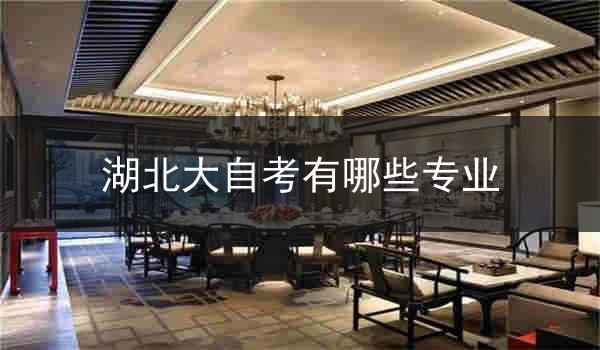 湖北大自考有哪些专业