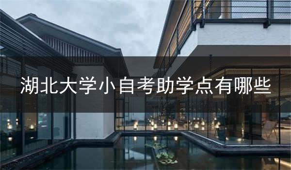 湖北大学小自考助学点有哪些