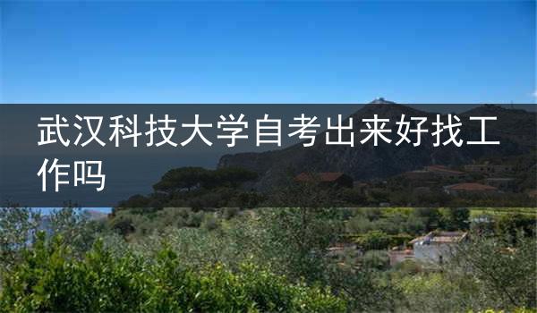 武汉科技大学自考出来好找工作吗