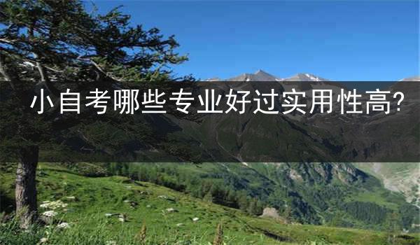 小自考哪些专业好过实用性高?