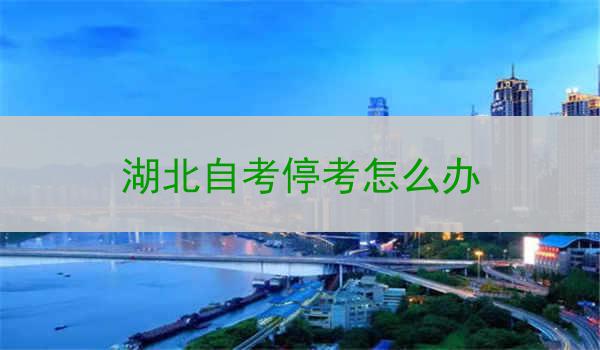 湖北自考停考怎么办