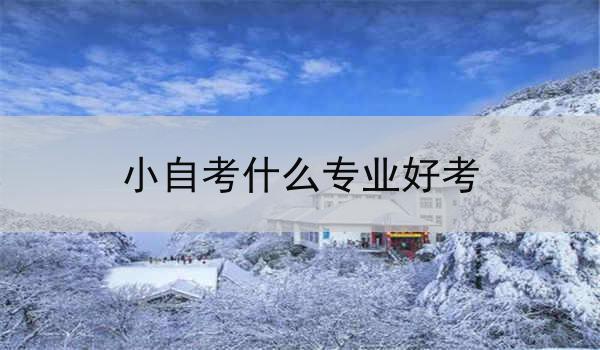 小自考什么专业好考