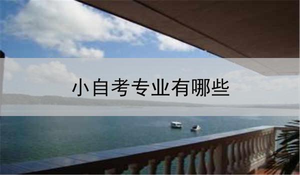 小自考专业有哪些