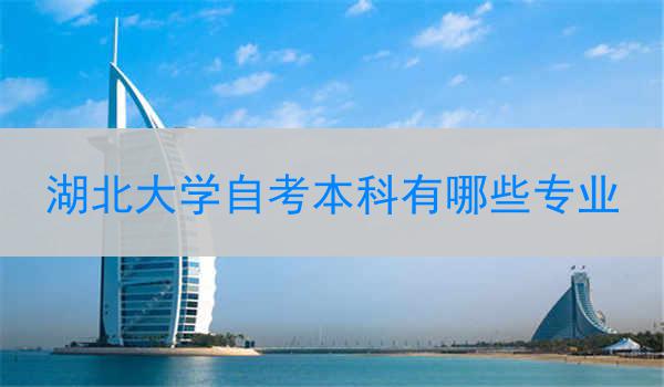 湖北大学自考本科有哪些专业