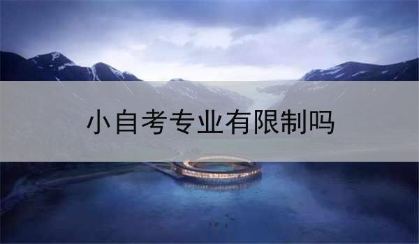 小自考专业有限制吗