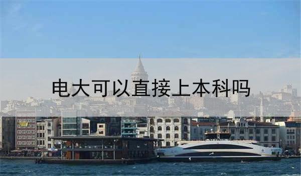 电大可以直接上本科吗