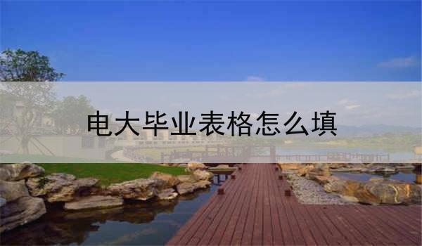 电大毕业表格怎么填