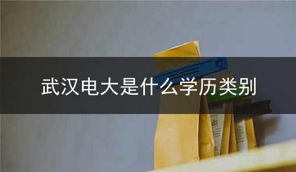 武汉电大是什么学历类别