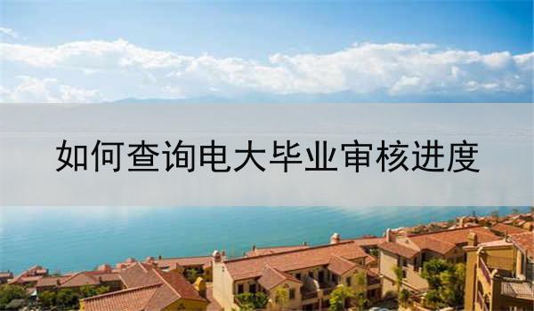 如何查询电大毕业审核进度