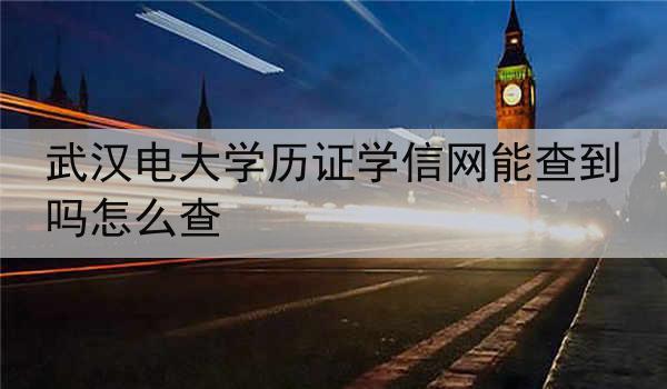 武汉电大学历证学信网能查到吗怎么查
