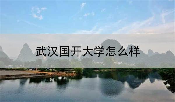 武汉国开大学怎么样