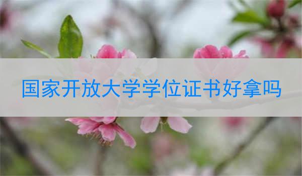国家开放大学学位证书好拿吗