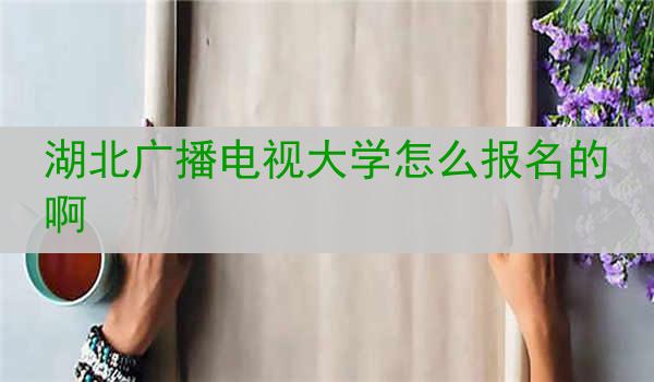 湖北广播电视大学怎么报名的啊