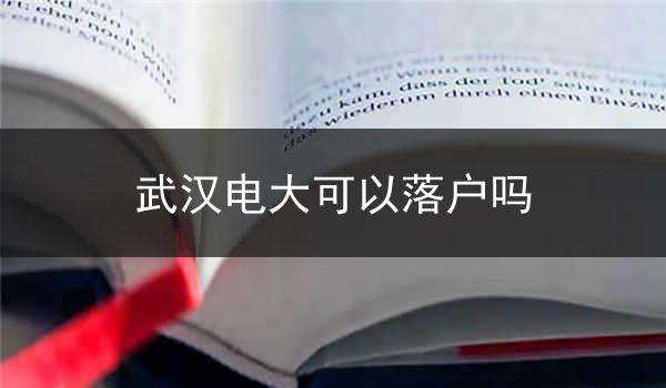 武汉电大可以落户吗