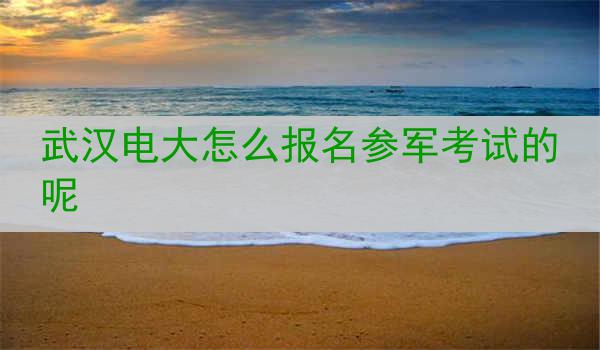 武汉电大怎么报名参军考试的呢
