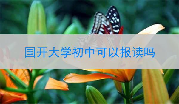 国开大学初中可以报读吗
