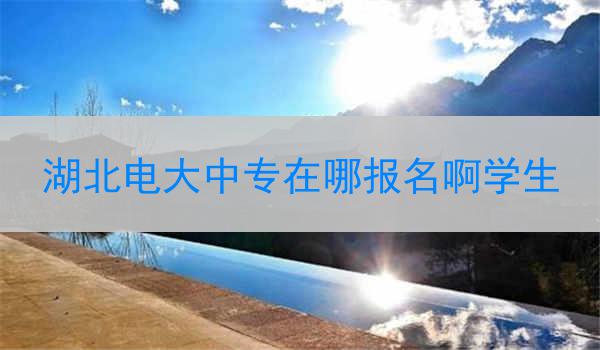 湖北电大中专在哪报名啊学生