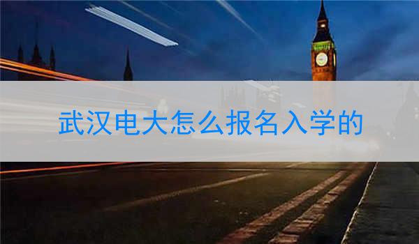 武汉电大怎么报名入学的