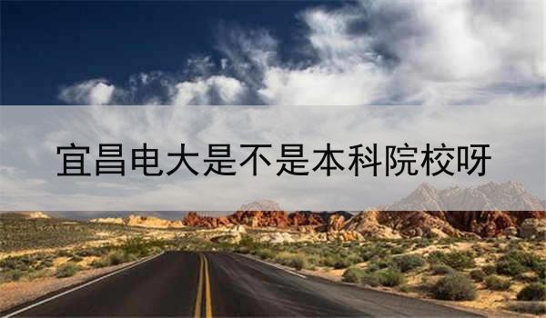 宜昌电大是不是本科院校呀
