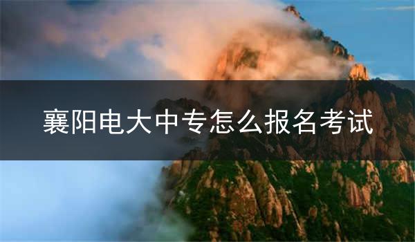 襄阳电大中专怎么报名考试