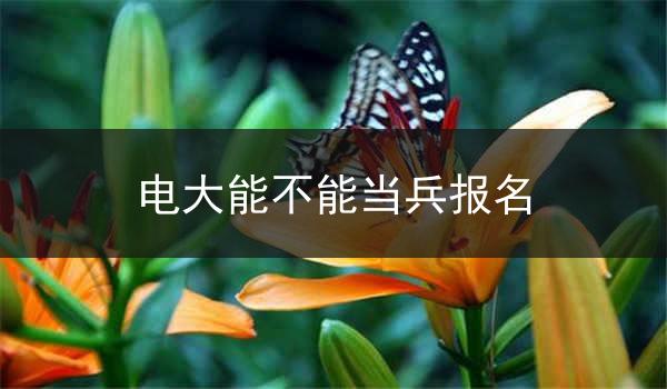 电大能不能当兵报名