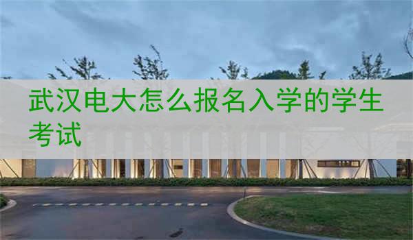 武汉电大怎么报名入学的学生考试