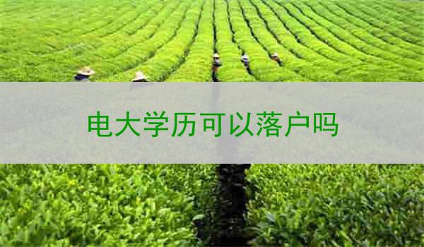 电大学历可以落户吗