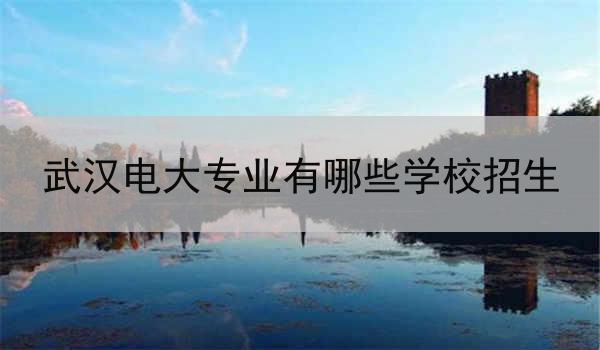 武汉电大专业有哪些学校招生