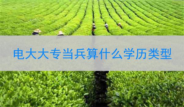 电大大专当兵算什么学历类型