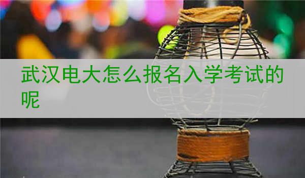 武汉电大怎么报名入学考试的呢