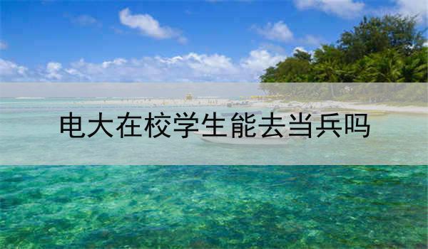 电大在校学生能去当兵吗