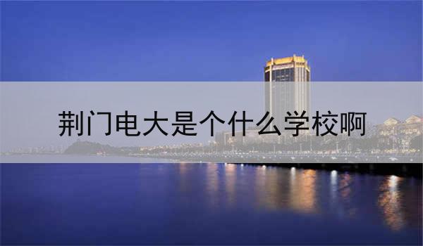 荆门电大是个什么学校啊