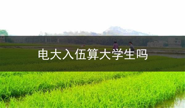 电大入伍算大学生吗