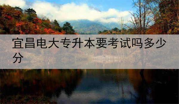 宜昌电大专升本要考试吗多少分