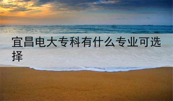 宜昌电大专科有什么专业可选择