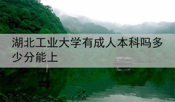湖北工业大学有成人本科吗多少分能上