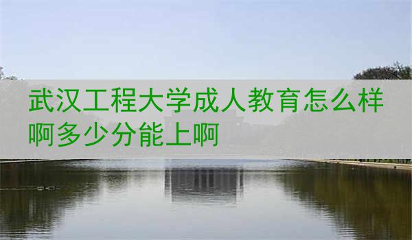 武汉工程大学成人教育怎么样啊多少分能上啊