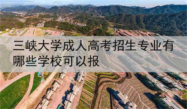 三峡大学成人高考招生专业有哪些学校可以报